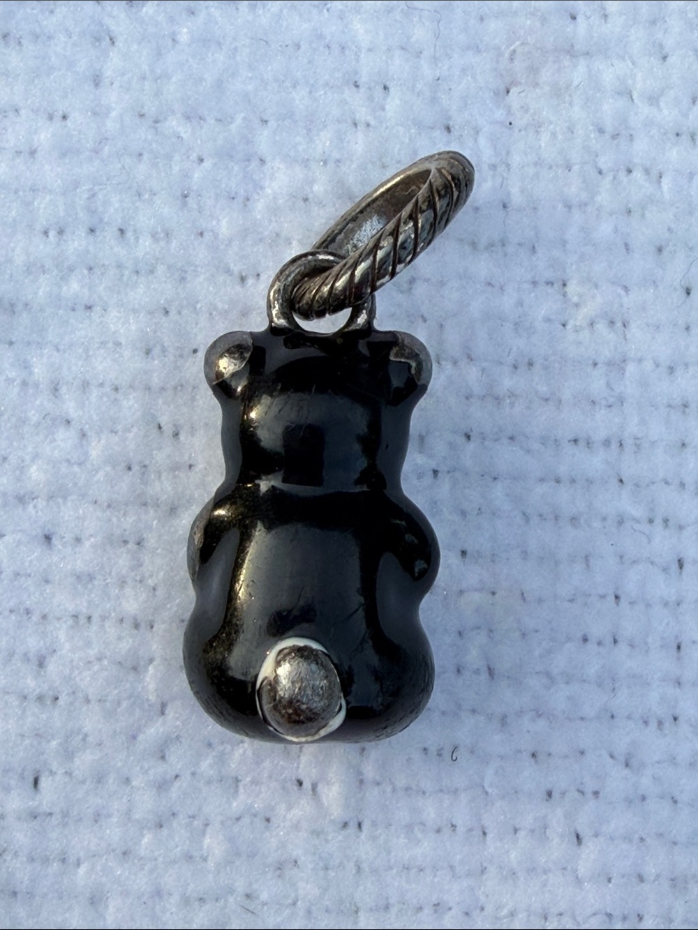 Retired Brighton Panda Bear Charm Silver Black Enamel Vintage Rare - Picture 4 of 6